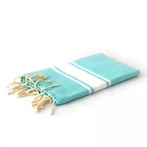 Fouta bleu ciel classique à...