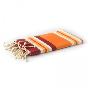 Fouta Parrot Red multi-stripe