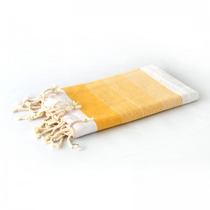 Fouta Waves Jaune tissage à...