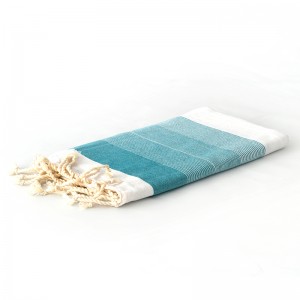 Fouta Waves Bleu tissage à...